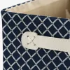 Blue and white checkered storage box, home desktop organization box, simple Nordic-style storage box Application Scenario